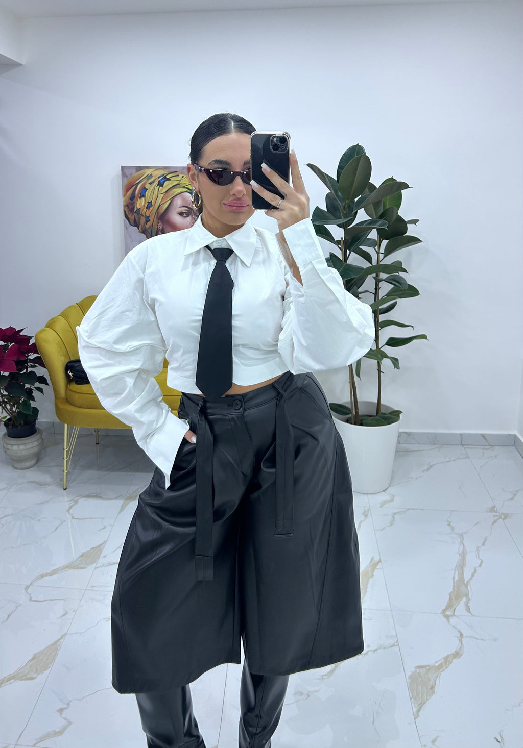 Bermuda similpelle nero