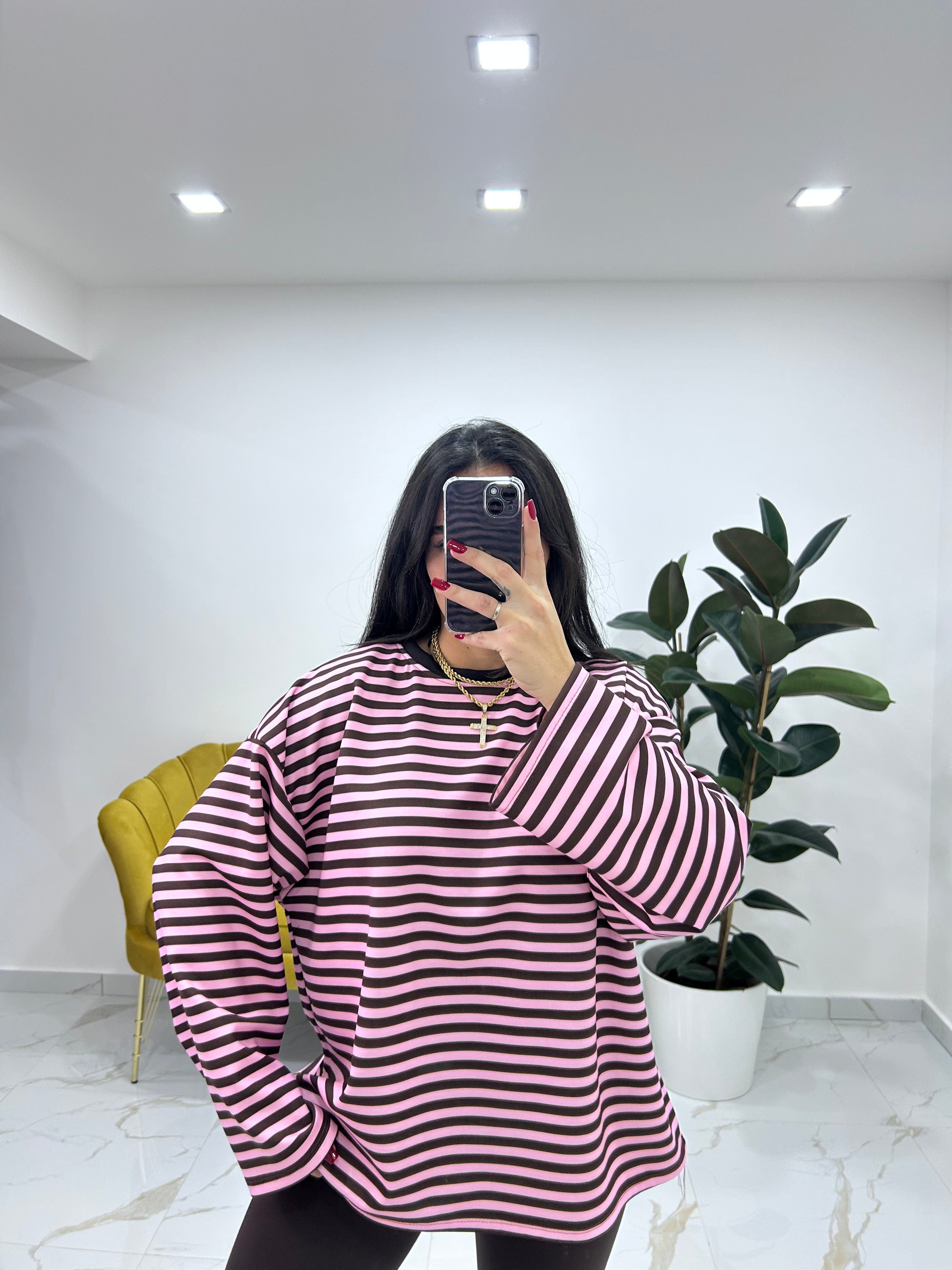 Magliettone over size righe