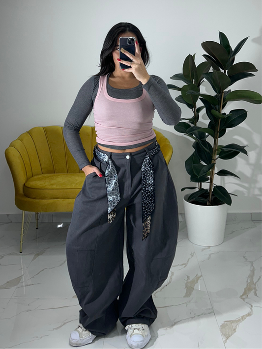 Pantalone Foulard Cloe grigio antracite