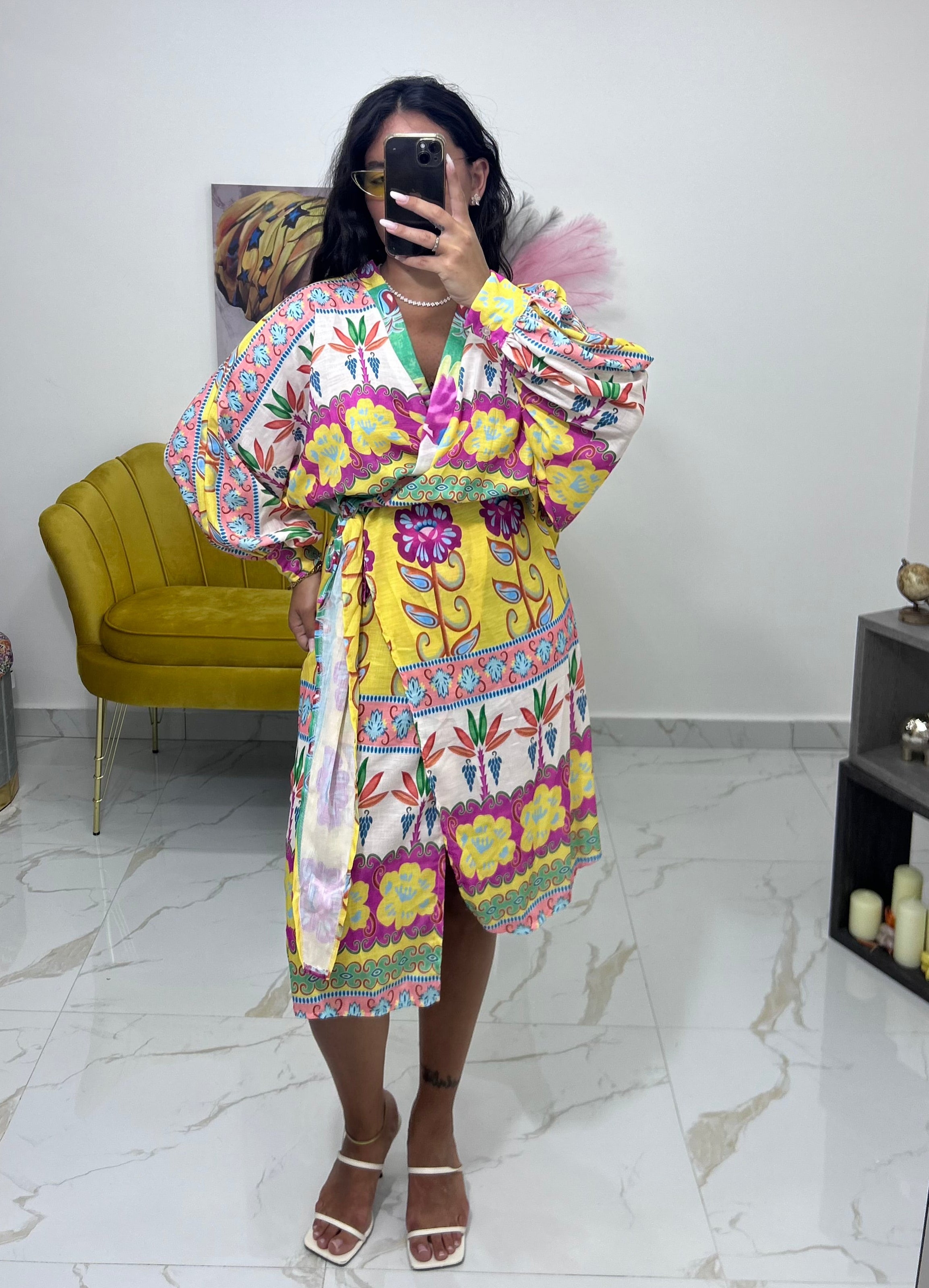 Abito Midi Bloom Fantasy