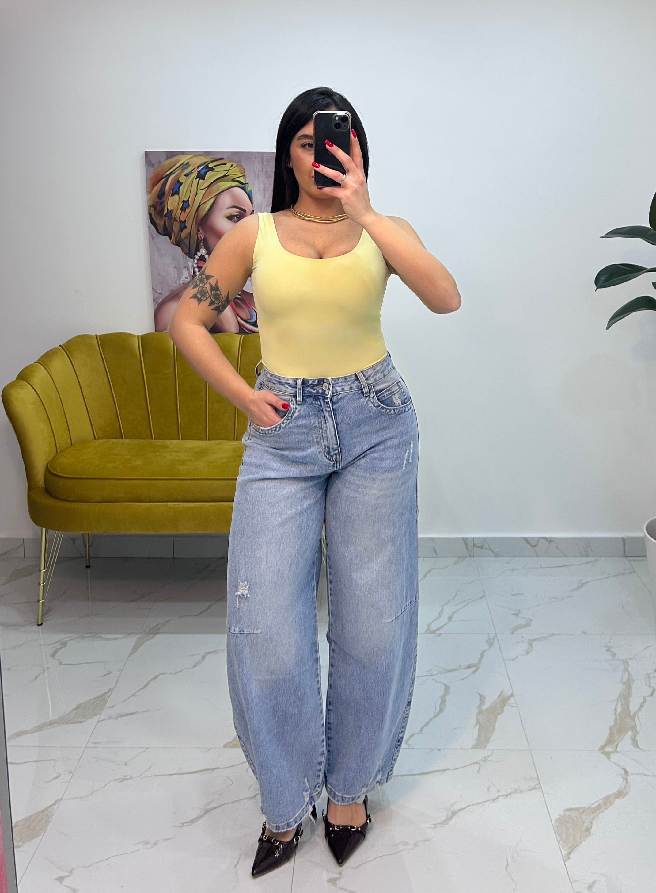 Jeans balloon Fit Chiaro