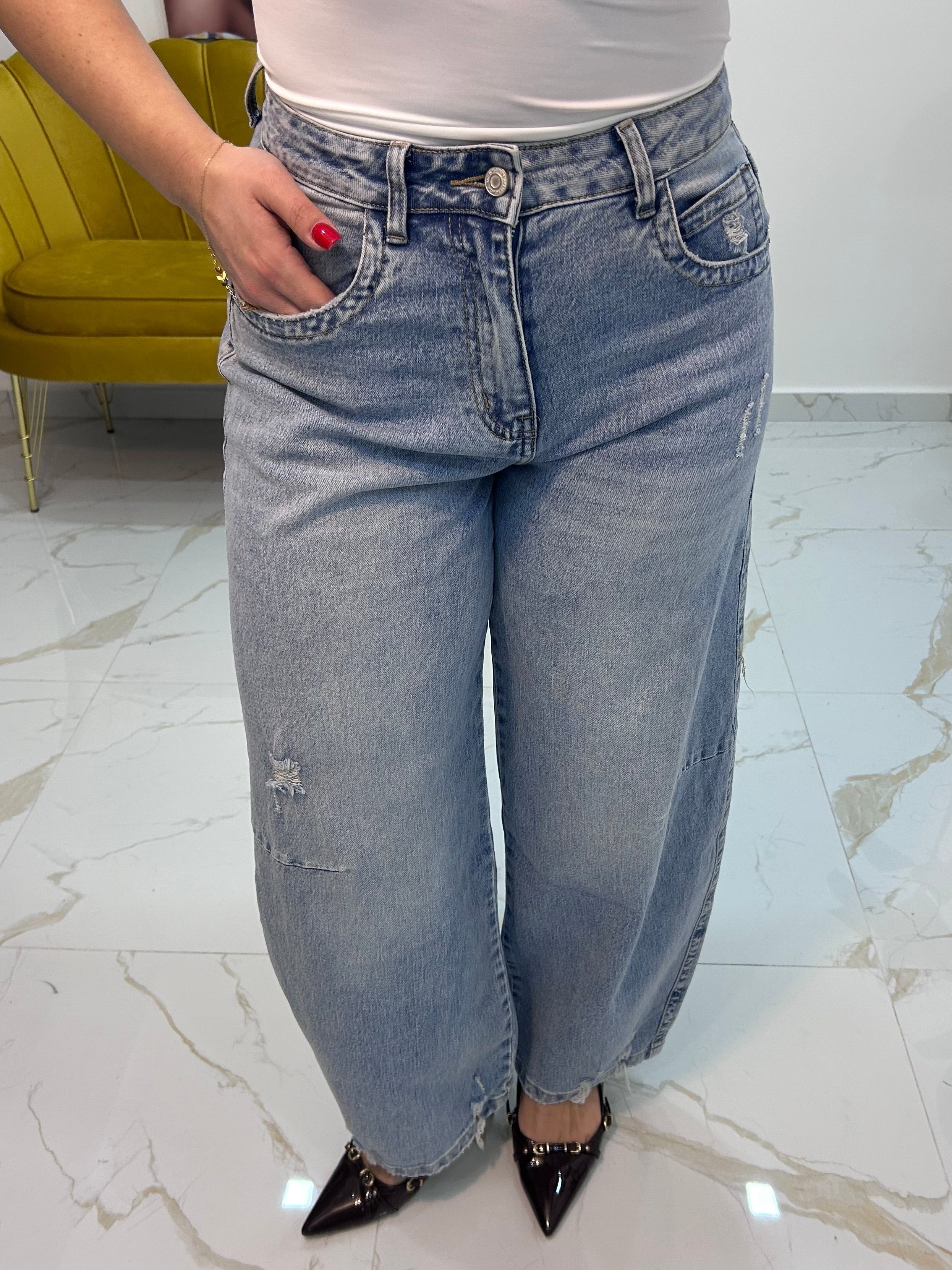 Jeans balloon Fit Chiaro