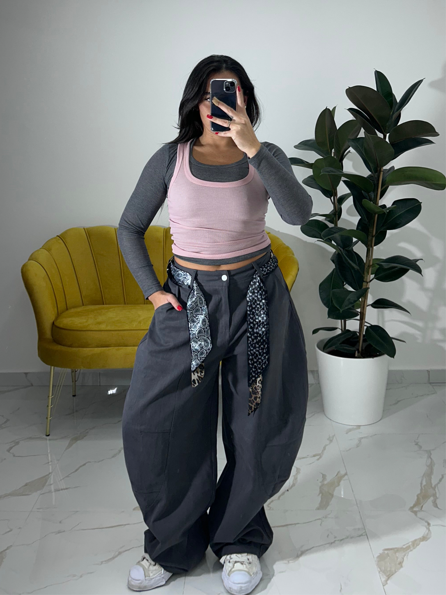 Maglia Bicolor Britney grigia e rosa