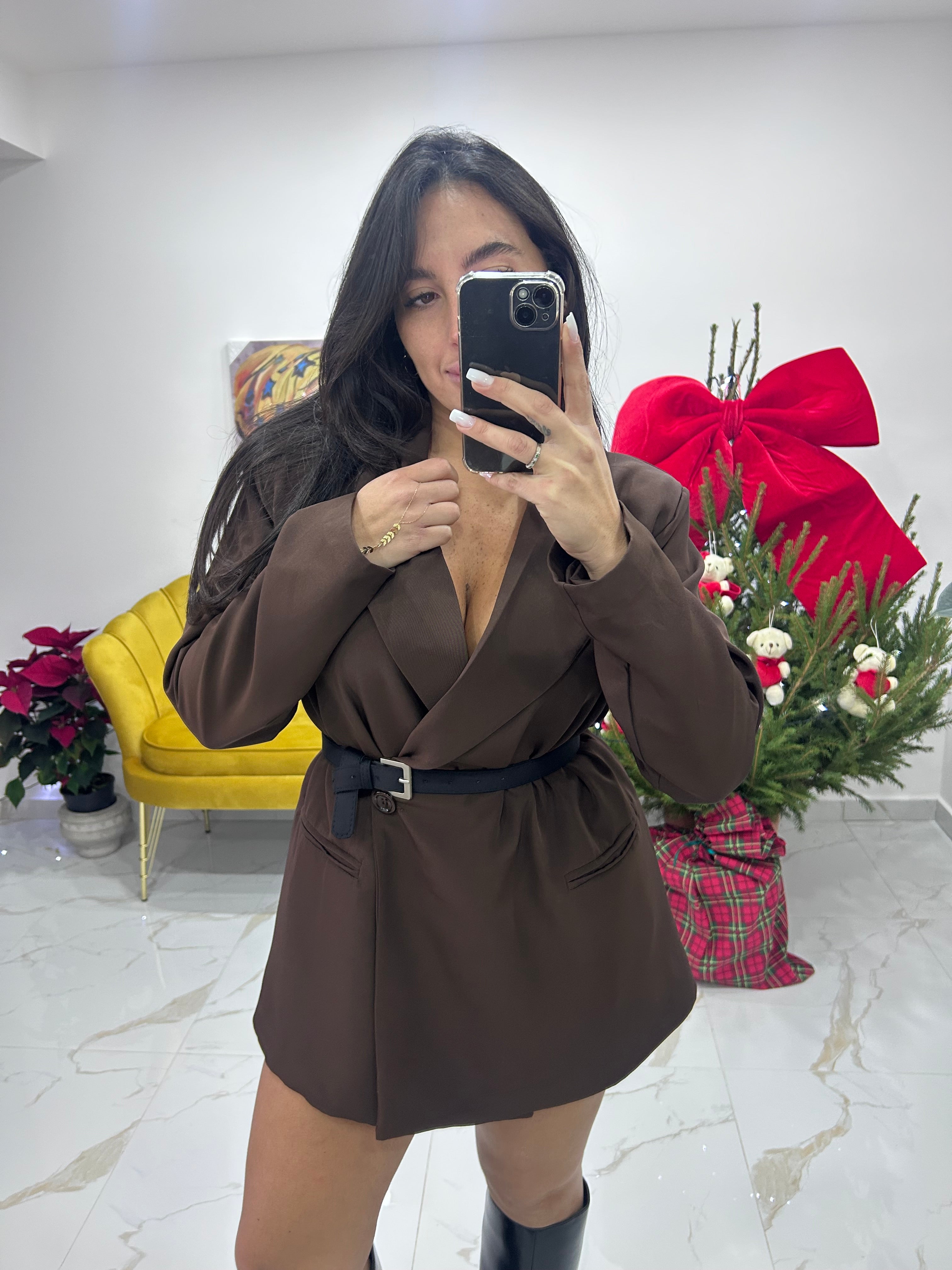 Giacca Oversize Dual Chic marrone