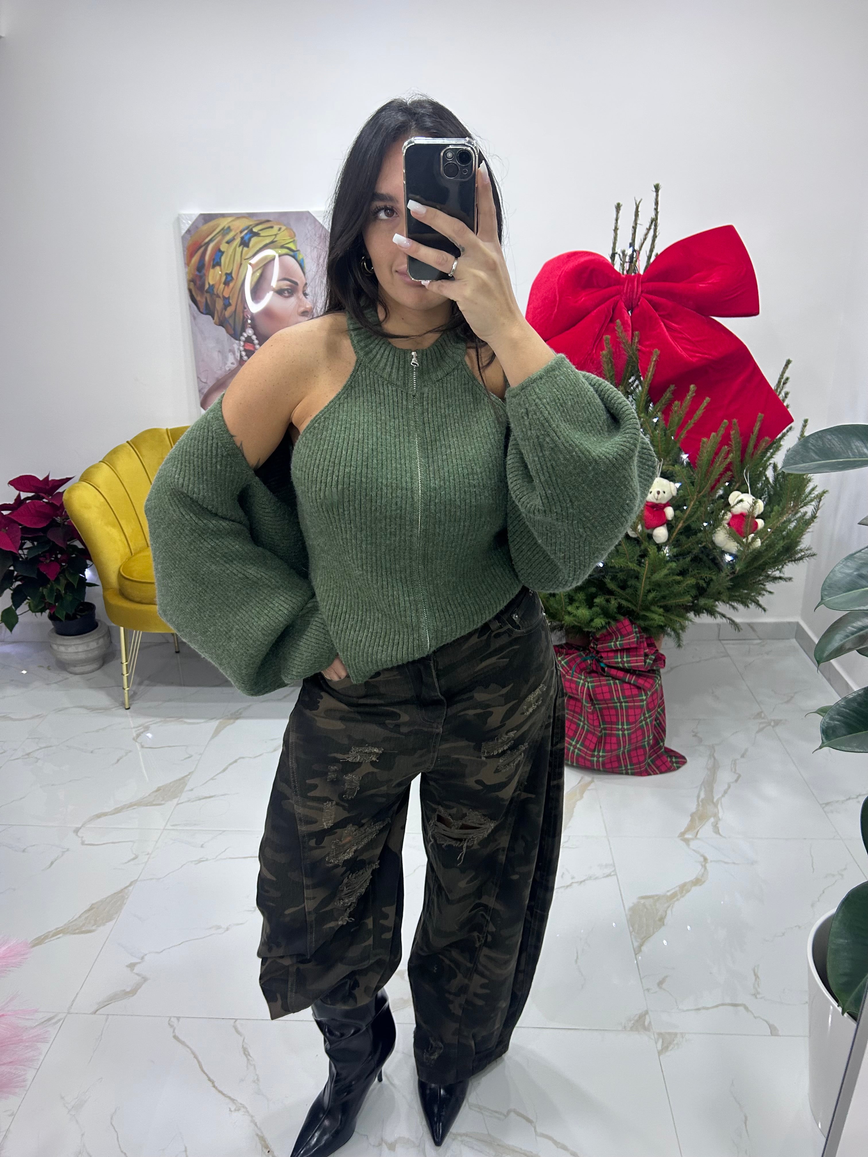 Duo set Aura verde militare