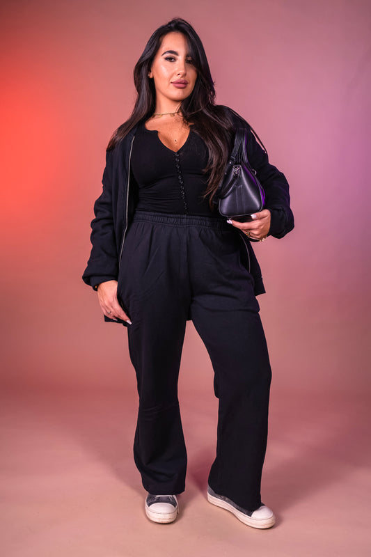 Coordinato in Tuta Comfy nera