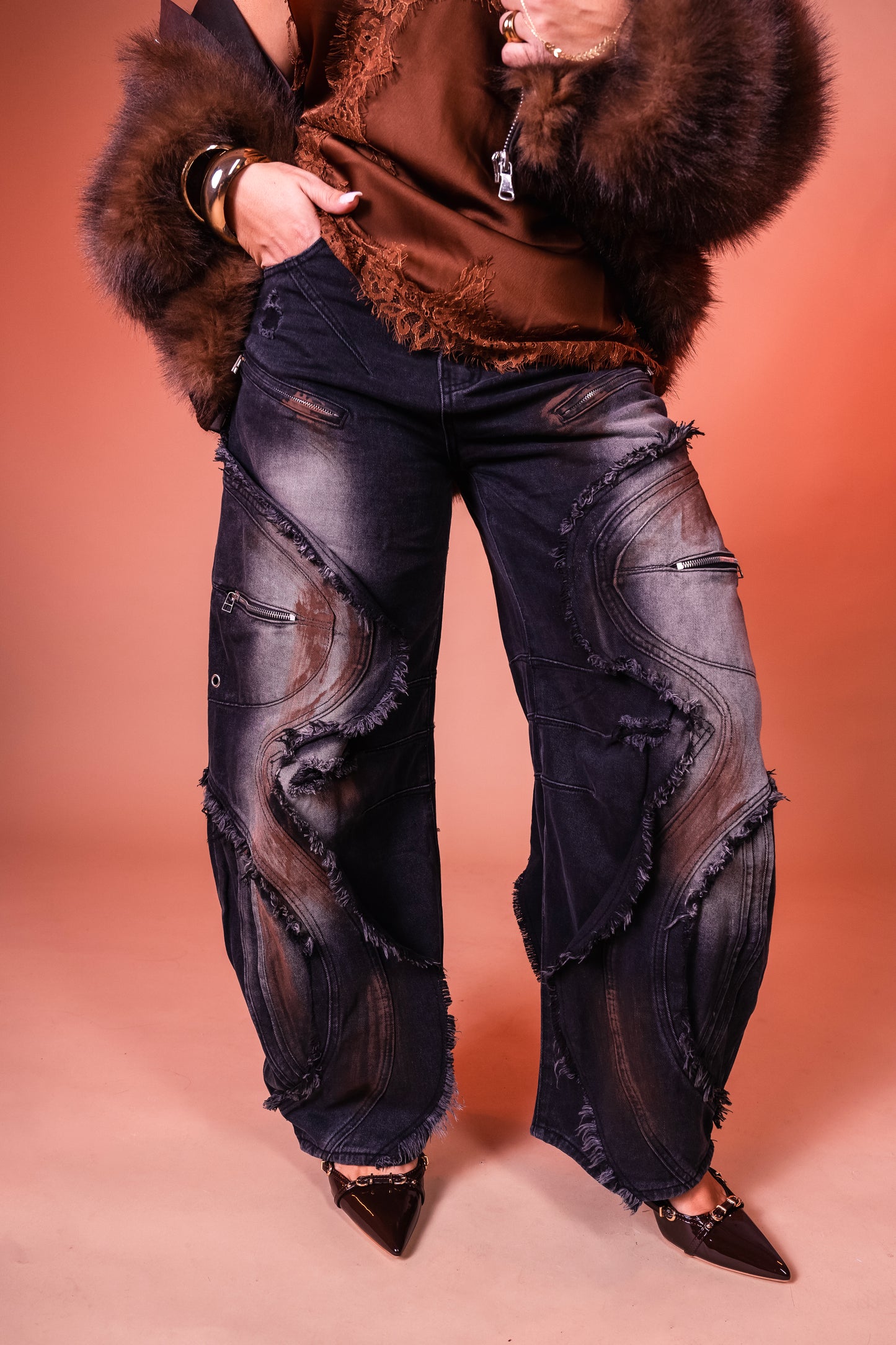 Jeans balloon Amber nero