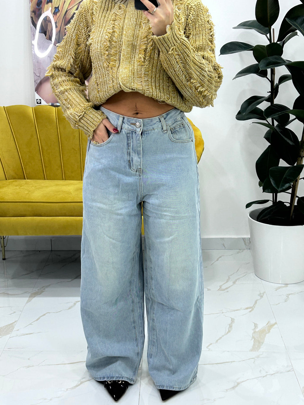 Jeans gamba dritta Chiaro