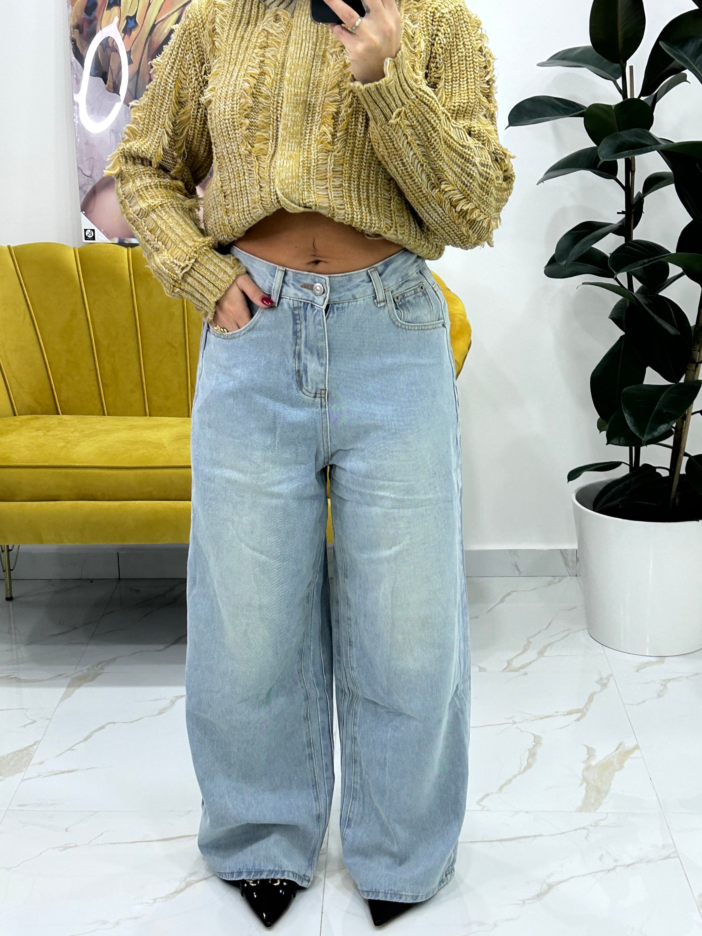 Jeans gamba dritta Chiaro