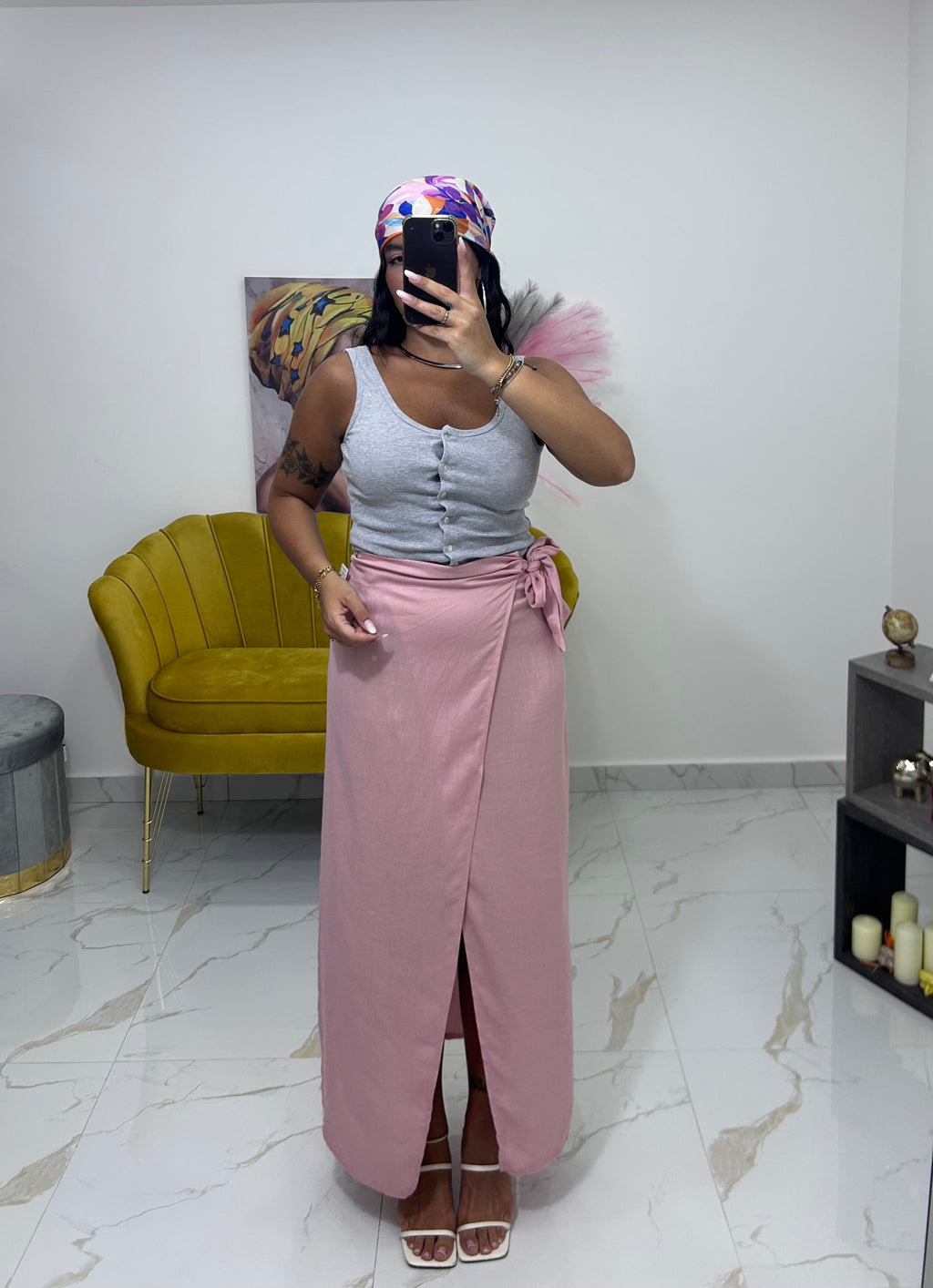 Gonna Midi essential rosa